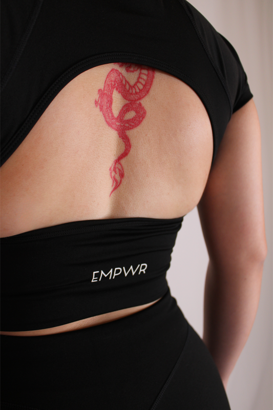 Open Back Active Crop